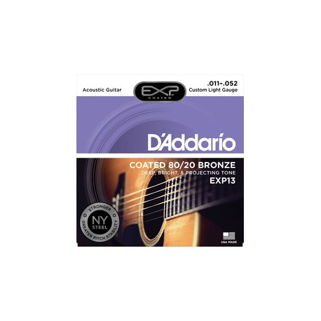 D'Addario EXP13 Coated  Bronze 11-52