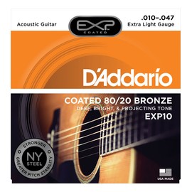 D'Addario EXP10 Coated  Bronze 10-47