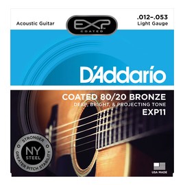 D'Addario EXP11 Coated  Bronze 12-53