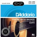 D'Addario EXP11 Coated  Bronze 12-53