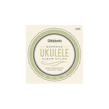 D'Addario EJ65S Set Nylon Ukulele soprano