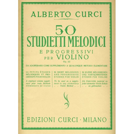 Curci 50 Studietti melodici e progressivi per violino