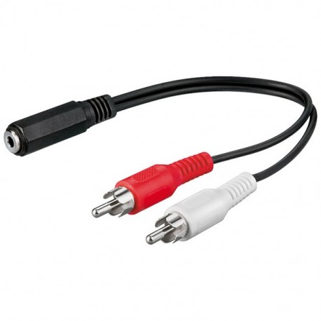 Cavo Stereo Jack 3.5 mm F a 2 x RCA M 0,20 mt