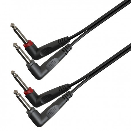 SOUNDSATION GL-2AJM2AJM3 Cavo adattatore 2x6.3mm Jack angolato maschio MONO