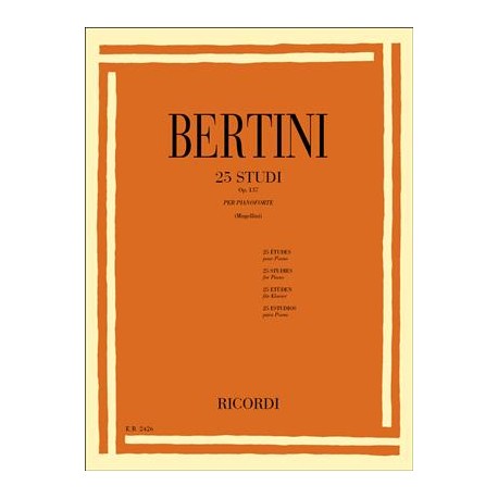 Bertini 25 studi per pianoforte opera 137