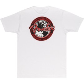 Fender  Spaghetti Logo Globe T-Shirt, Wht XL