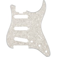 Fender® Elite Strat® Pickguard SSS White Moto 4-Pl