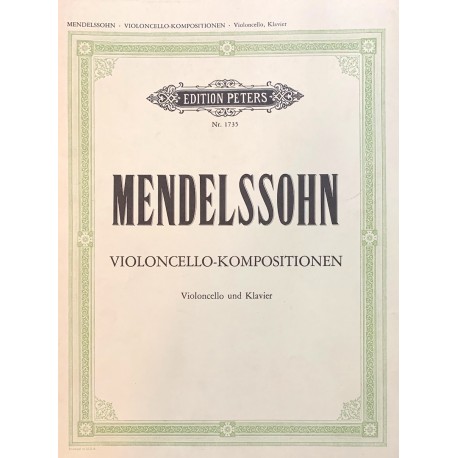 Mendelssohn Kompositionen Violoncello e pianoforte