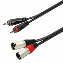 SOUNDSATION GL-2RCA2XM1 Cavo adattatore sbilanciato 2xRCA maschio - 2xXLR maschio / 1mt