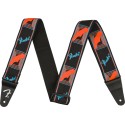 Fender® xNeon Monogrammed Strap, Blue and Orange, 2"