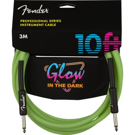 Fender PRO 10' GLOW IN DARK CBL GRN