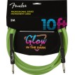 Fender PRO 10' GLOW IN DARK CBL GRN