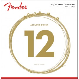 Fender set corde 12-52 bronze 80/20