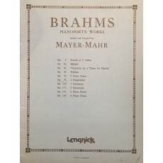 BRAHMS Pianoforte Works