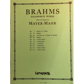 BRAHMS Pianoforte Works - Op. 24