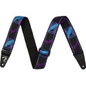 Fender® Neon Monogrammed Strap, Blue and Purple, 2"