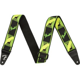 Fender® Neon Monogrammed Strap, Green and Yellow, 2"