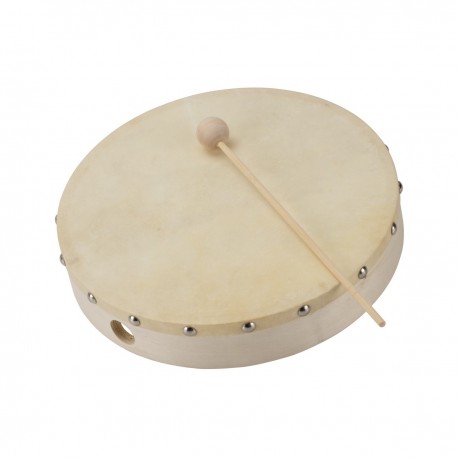 Soundsation STB-08 Tamburello in acero con battente e pelle naturale 8"