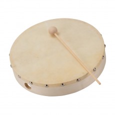 Soundsation STB-10 Tamburello in acero con battente e pelle naturale 10"