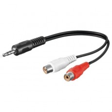 Cavo Audio Stereo 2 RCA Femmina a Jack 3.5 mm Maschio
