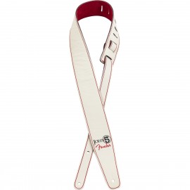 Fender® Tracolla John 5 Leather White and Red