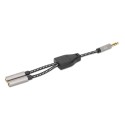 Cavo Adattatore Sdoppiatore Audio per Cuffie Stereo AUX 15 cm