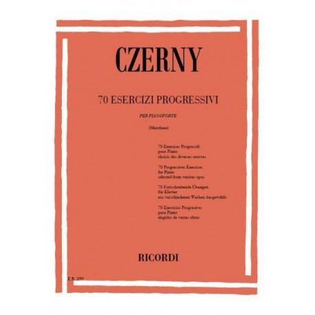Czerny 70 Esercizi Progressivi per Pianoforte 