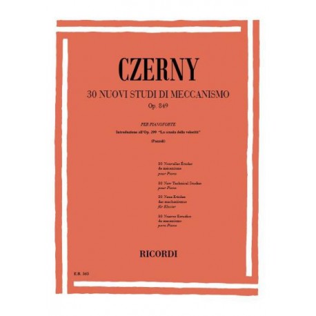 Czerny 30 Nuovi Studi di Meccanismo per Pf