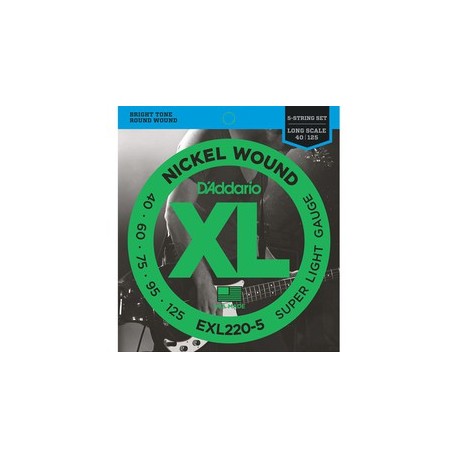 D'Addario EXL220 -5 40-125 