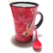Tazza Violino con Cucchiaio rossa