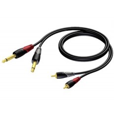 ProCab CLA631/3  2 RCA  - 2 jack mono 6,3