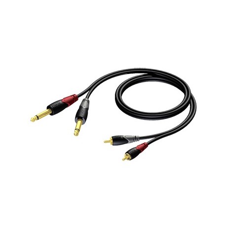 ProCab CLA631/3  2 RCA  - 2 jack mono 6,3