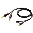 ProCab CLA631/3  2 RCA  - 2 jack mono 6,3