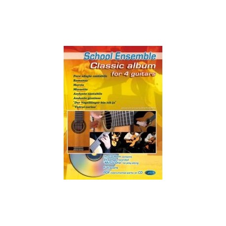 School Ensemble -Classic Album for 4 Guitars +CD