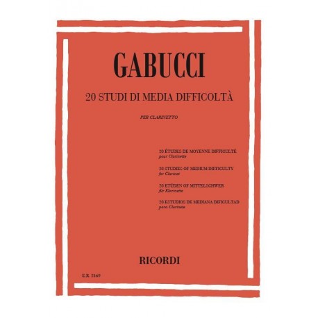 Gabucci 20 Studi di media difficoltà