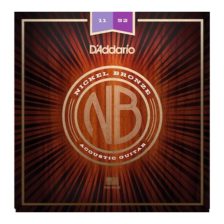 D'Addario Nickel Bronze  Custom Light, 11-52