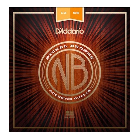 D'Addario Nickel Bronze  light Top / Med Bottom, 12-56