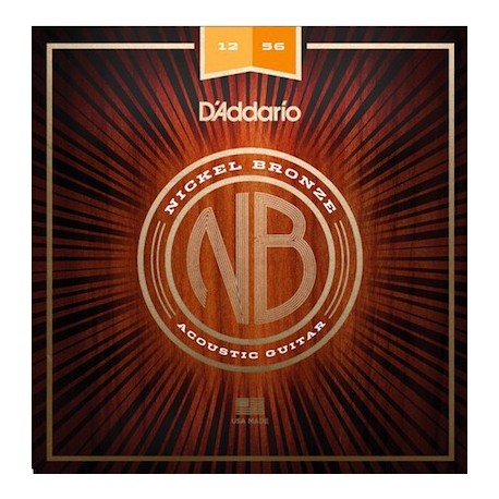 D'Addario Nickel Bronze  light Top / Med Bottom, 12-56