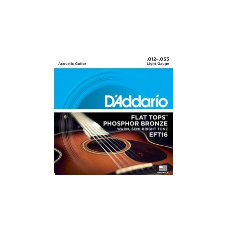 D'Addario Flat Tops Phosphor Bronze .012-.053