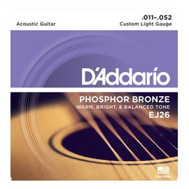 D'Addario EJ26  Phospor Bronze .011-.052