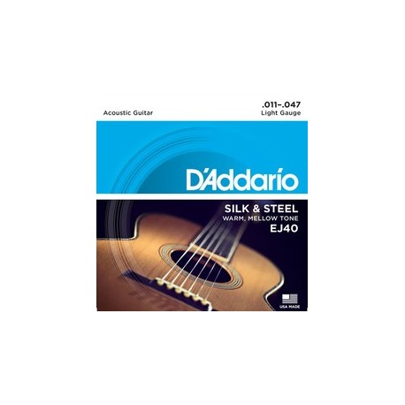 D'Addario EJ40 Silk & Steel   .011-.047