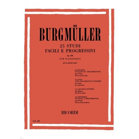 Burgmüller 25 Studi Facili E Progressivi