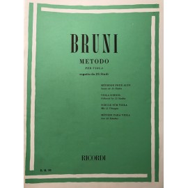 Bruni - Metodo Per Viola Seguito Da 25 Studi