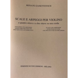 Zanettovich Scale Arpeggi per violino