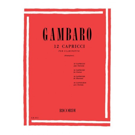 Gambaro 12 Capricci per Clarinetto