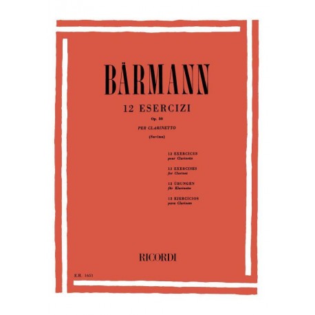 Barmann 12 Esercizi Op 30