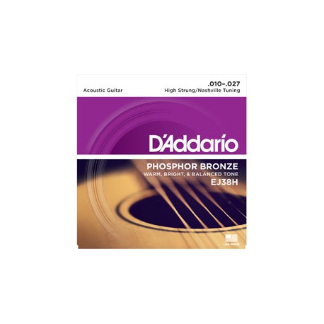 D'Addario EJ38H Phosphor Bronze, High Strung