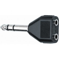 Adattatore  Jack 6.3 mm stereo / 2 Jack 3.5 mm stereo femmina