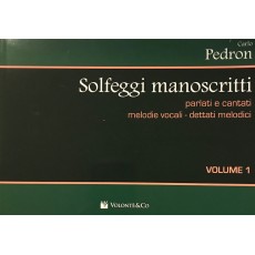 Pedron Solfeggi manoscritti vol 1