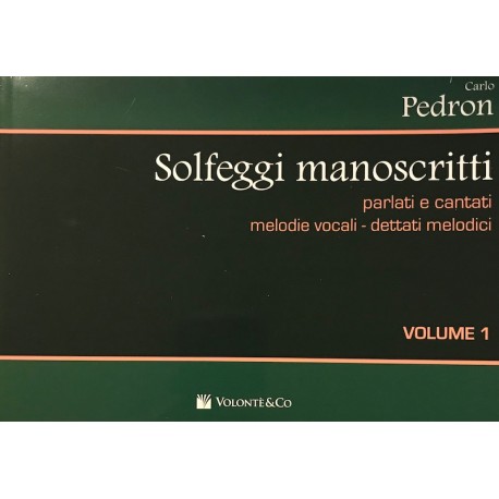 Pedron Solfeggi manoscritti vol 1